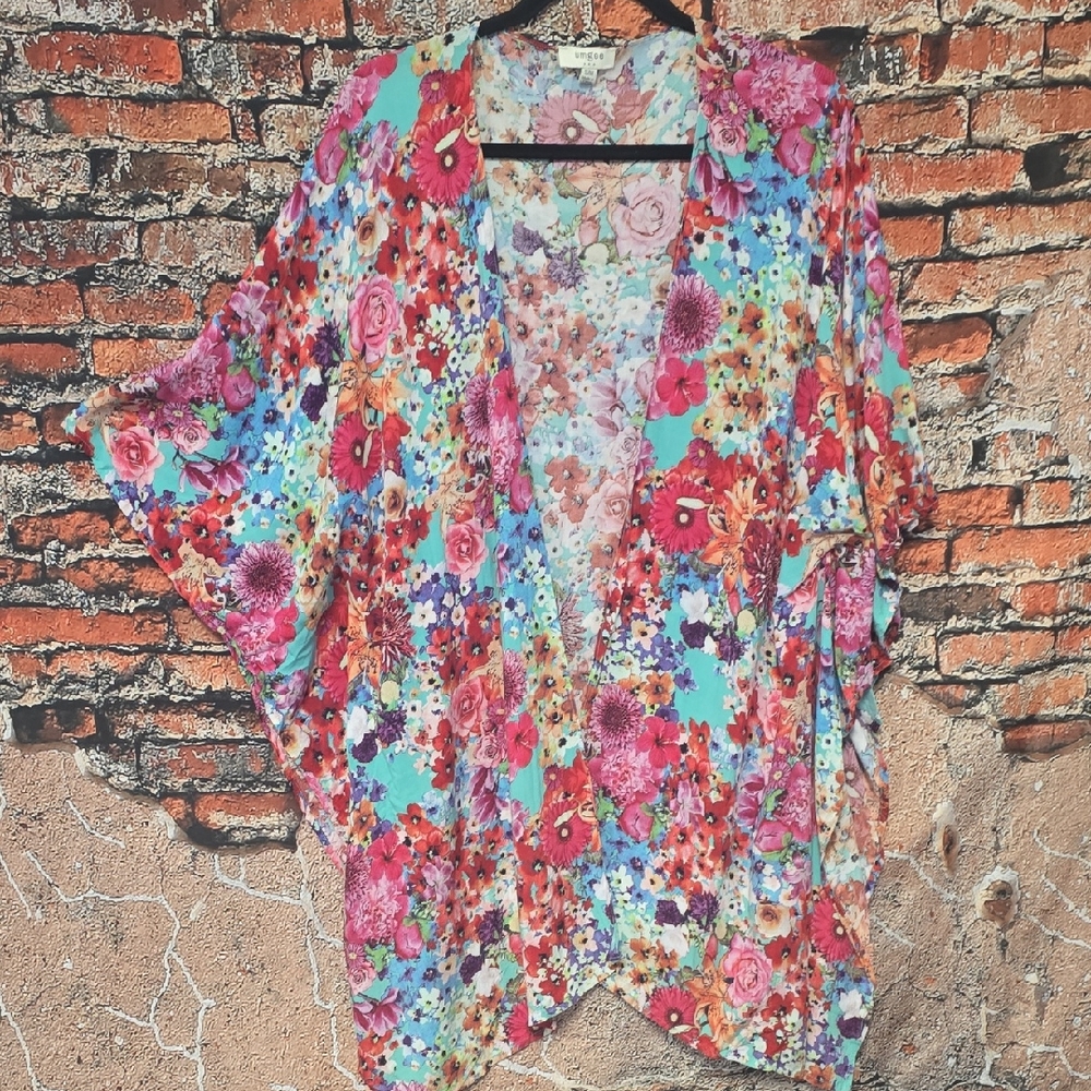 Umgee Multicolor Floral Kimono